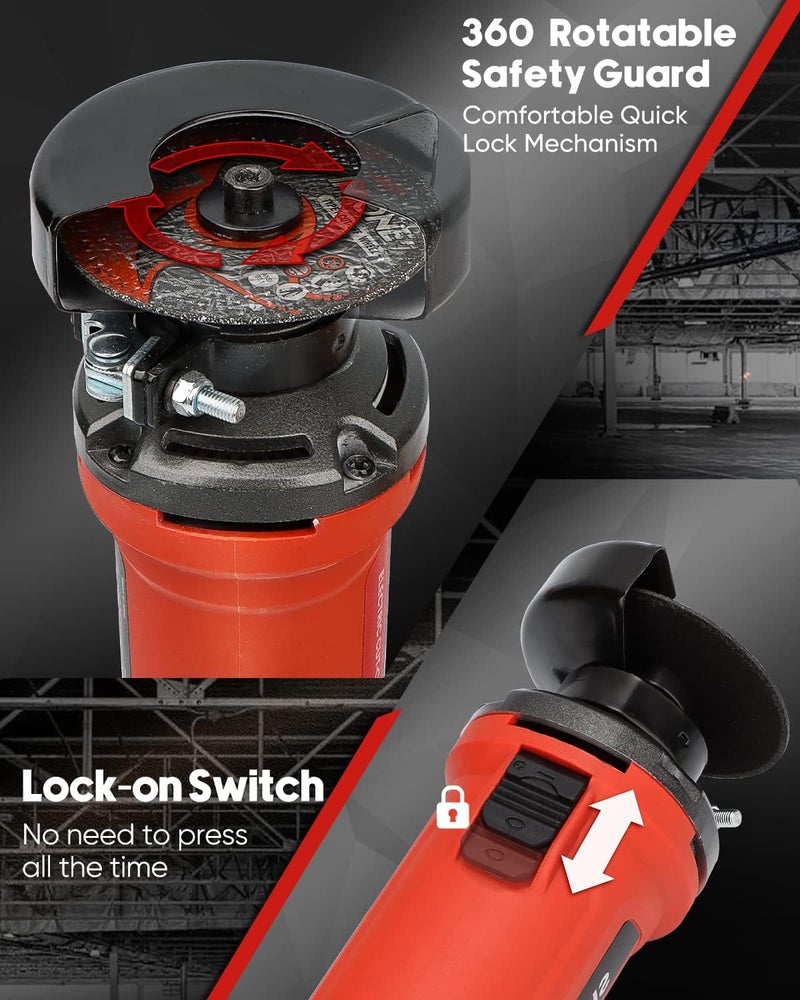 SHALL 3 Inch High-Speed Cut Off Tool, 3.5 Amp Metal Cutter Tool with 3Pcs Multifunctional Cut Off Wheels, 24000RPM Electricl Metal Cutting Tools for Steel, Inox - Image 5